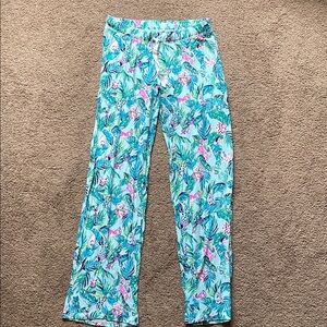Lilly Pulitzer dogs and palms print pajama pants